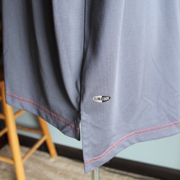 Blue/Red Short Sleeve Zip Polo Shirt ~L~ - Picture 6 of 10